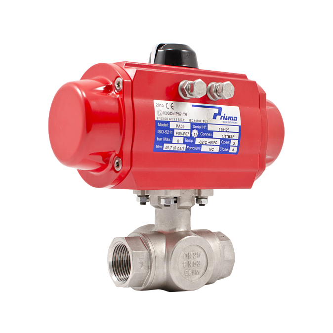 Краны шаровые АДЛ BV3 с пневмоприводом