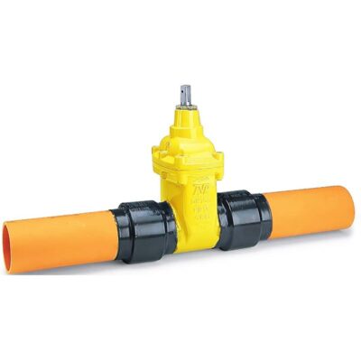 Задвижка AVK клиновая с ПЭ-патрубками без полиуретанового покрытия