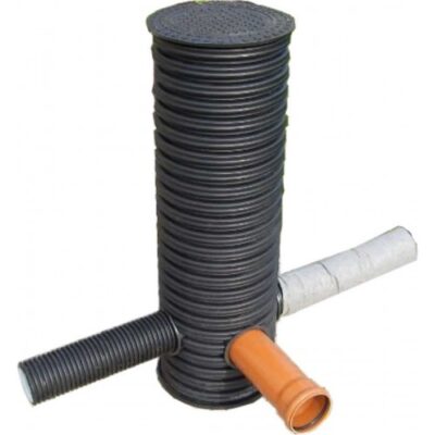 Дренажный колодец д.315 мм, h=2 м с тремя отводами д.110 мм