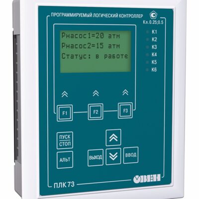 ПЛК73 контроллер с HMI для локальных систем в щитовом корпусе с AI/DI/DO/AO