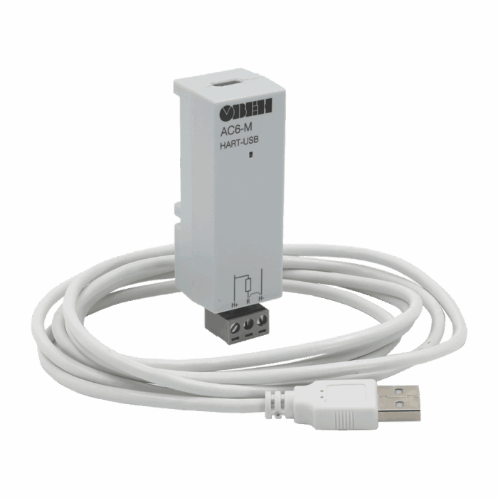 АС6-М преобразователь интерфейсов (модем) HART-USB для связи датчика с персональным компьютером