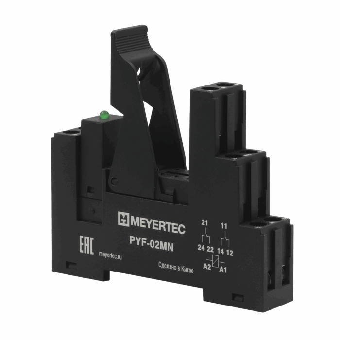Колодки для промежуточных реле MEYERTEC PYF-02MN/LN24VDC