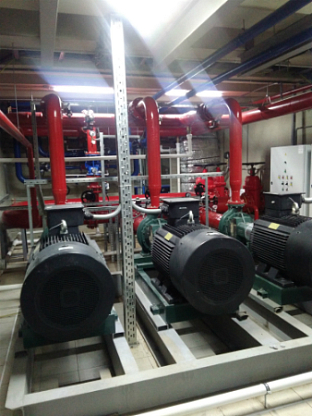 Оборудование АДЛ для пожарного водопровода и насосной станции пожаротушения в
новом паркинге на территории НКЦ «Казань» 1 - NordEnergy