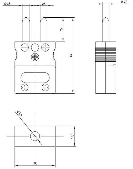Соединитель термопарный REL-S01H-K-M 3 Соединитель термопарный REL-S01H-K-M — изображение 3