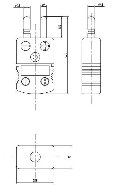 Соединитель термопарный высокотемпературный REL-S12-K-M 3 Соединитель термопарный высокотемпературный REL-S12-K-M — изображение 3